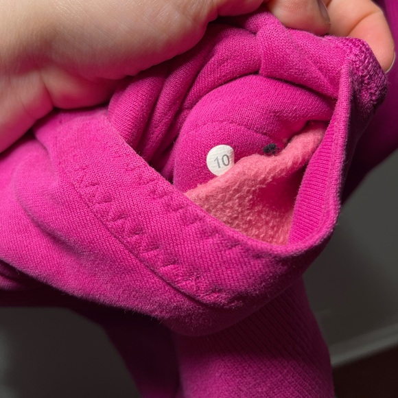 Lululemon Rasberry/Guava Calm And Cozy Scubba Cotton in Size 10 - Picture 7 of 10
